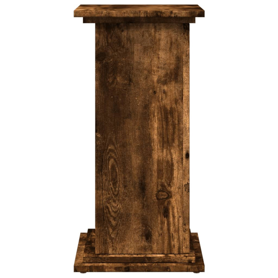 Sokkel met opbergruimte 31x30x60 cm bewerkt hout gerookt eiken