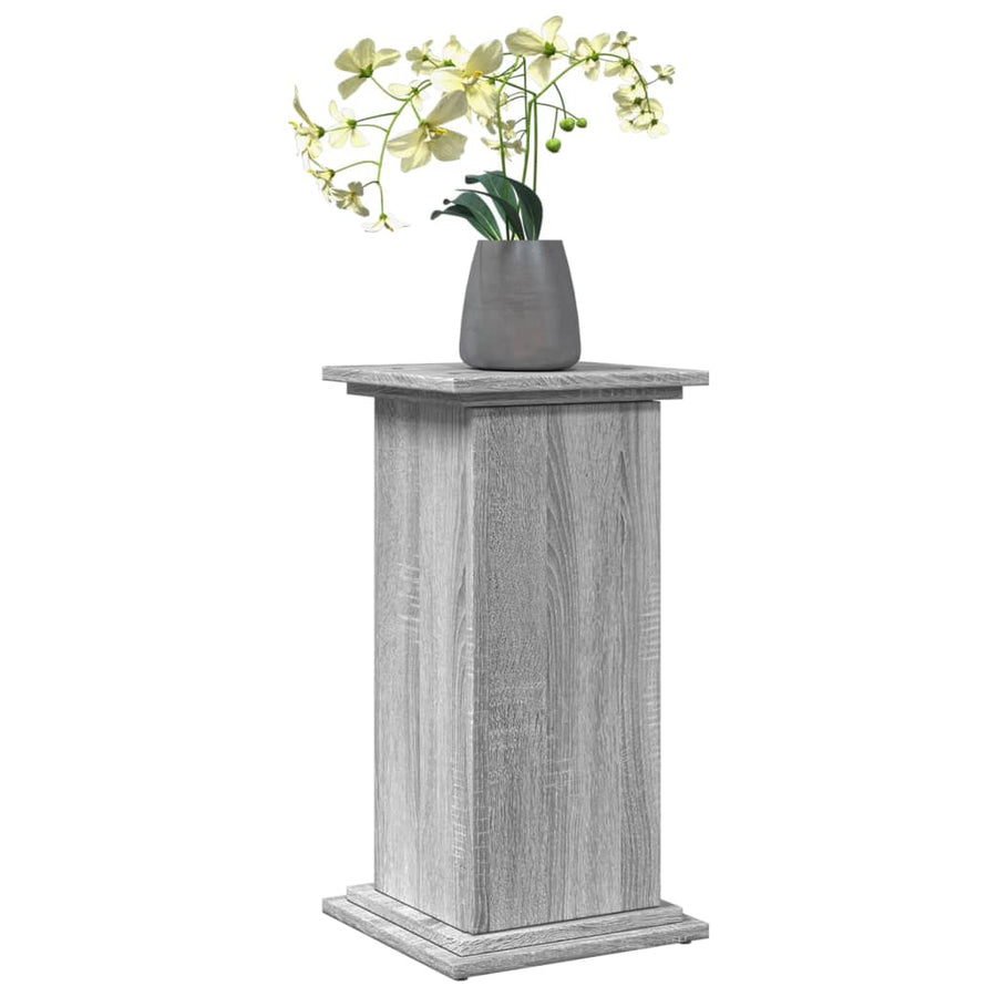 Sokkel met opbergruimte 31x30x60 cm bewerkt hout grijs sonoma