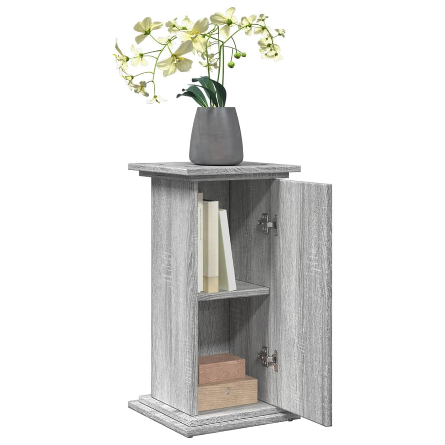 Sokkel met opbergruimte 31x30x60 cm bewerkt hout grijs sonoma