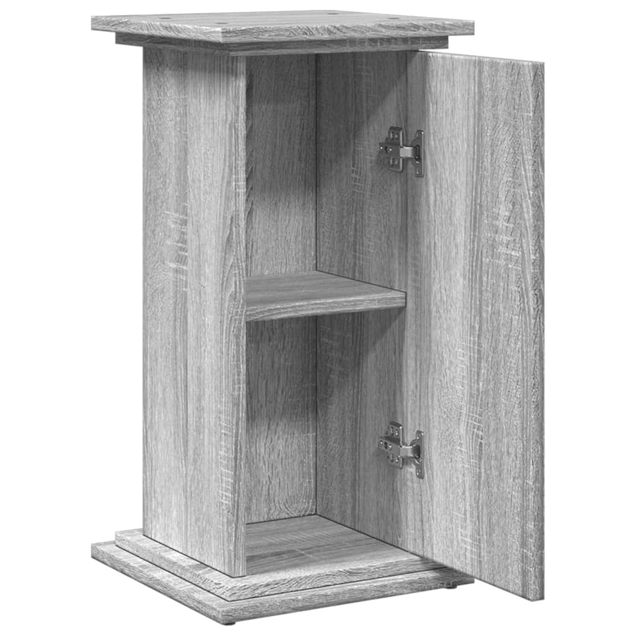 Sokkel met opbergruimte 31x30x60 cm bewerkt hout grijs sonoma