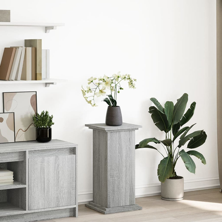 Sokkel met opbergruimte 31x30x60 cm bewerkt hout grijs sonoma