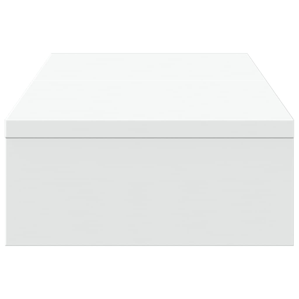 Monitorstandaard verstelbaar 60x24x10,5 cm bewerkt hout wit