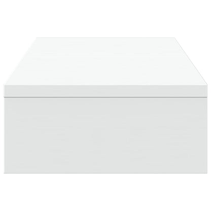 Monitorstandaard verstelbaar 60x24x10,5 cm bewerkt hout wit