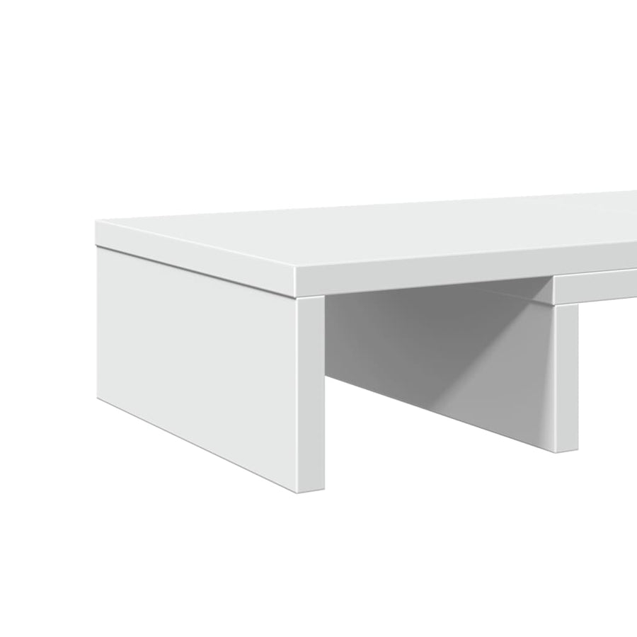 Monitorstandaard verstelbaar 60x24x10,5 cm bewerkt hout wit