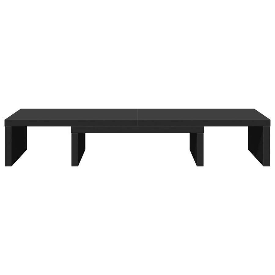 Monitorstandaard verstelbaar 60x24x10,5 cm bewerkt hout zwart