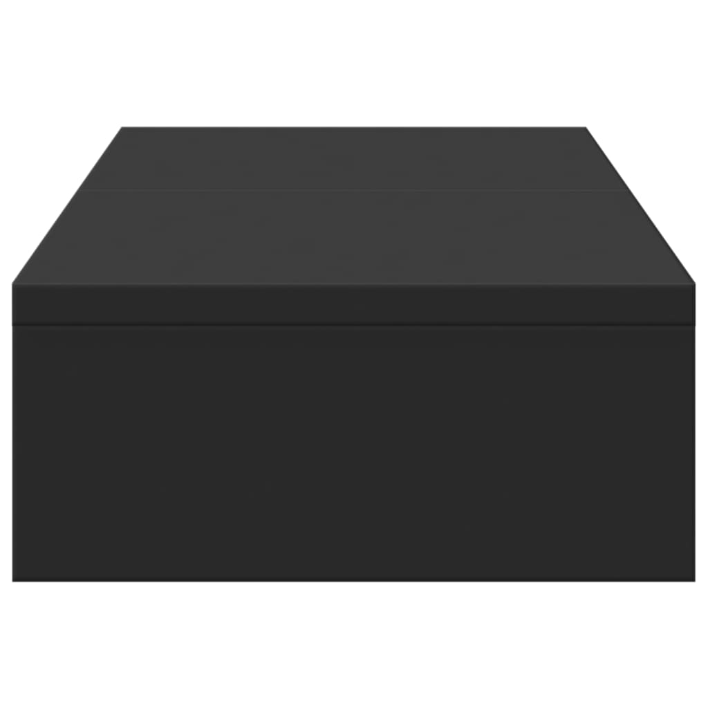 Monitorstandaard verstelbaar 60x24x10,5 cm bewerkt hout zwart