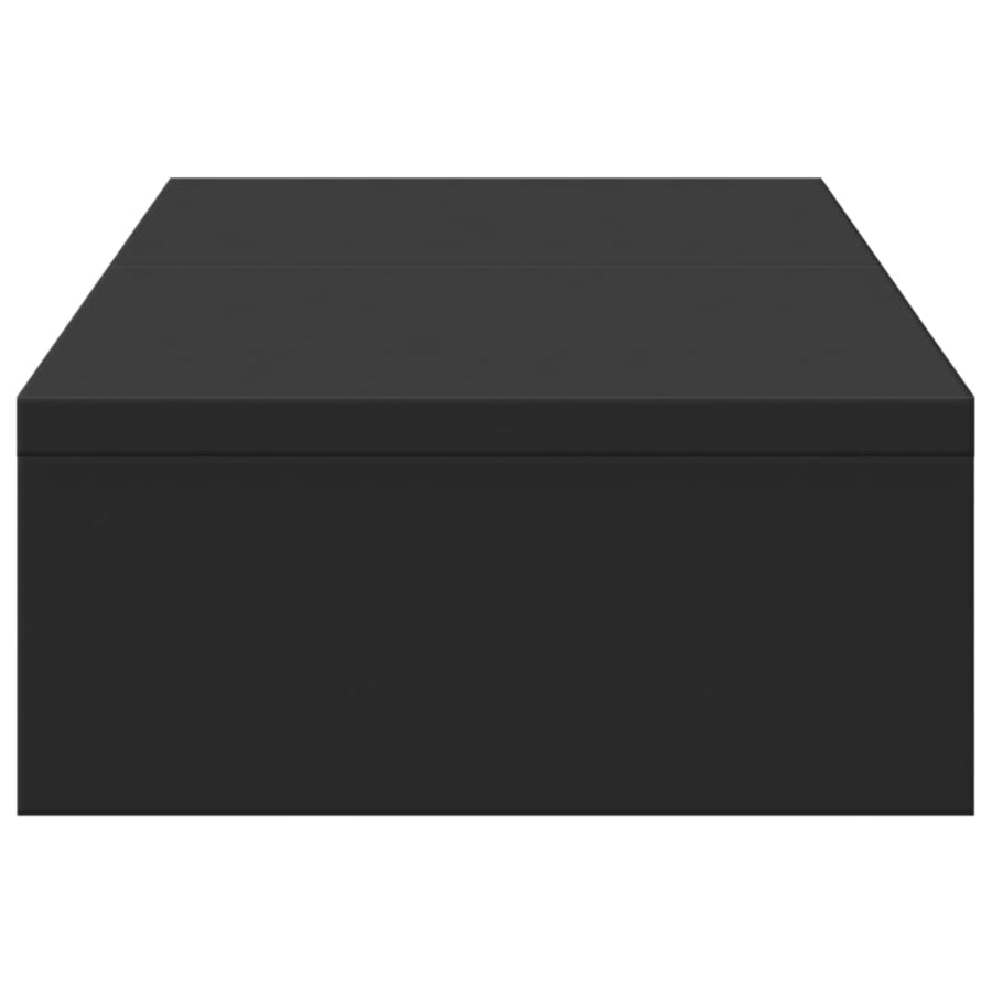 Monitorstandaard verstelbaar 60x24x10,5 cm bewerkt hout zwart