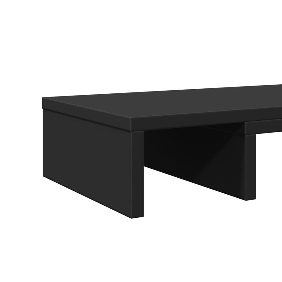 Monitorstandaard verstelbaar 60x24x10,5 cm bewerkt hout zwart
