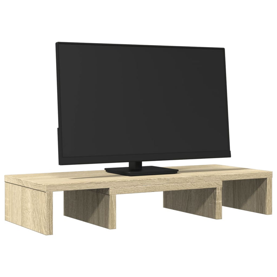 Monitorstandaard verstelbaar 60x24x10,5 cm hout sonoma eiken