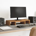 Adjustable Monitor Stand 60x24x10.5cm artisanal oak wood