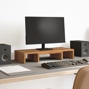 Monitorstandaard verstelbaar 60-90x24x10,5 cm eiken