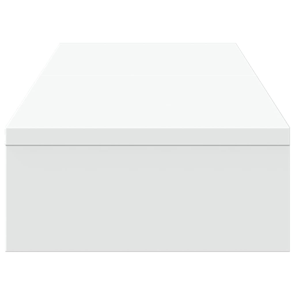 Monitorstandaard verstelbaar 80x24x10,5 cm bewerkt hout wit