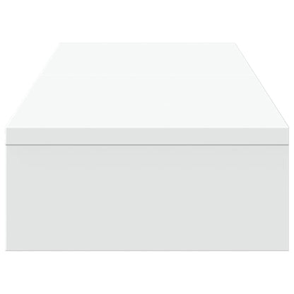 Monitorstandaard verstelbaar 80x24x10,5 cm bewerkt hout wit