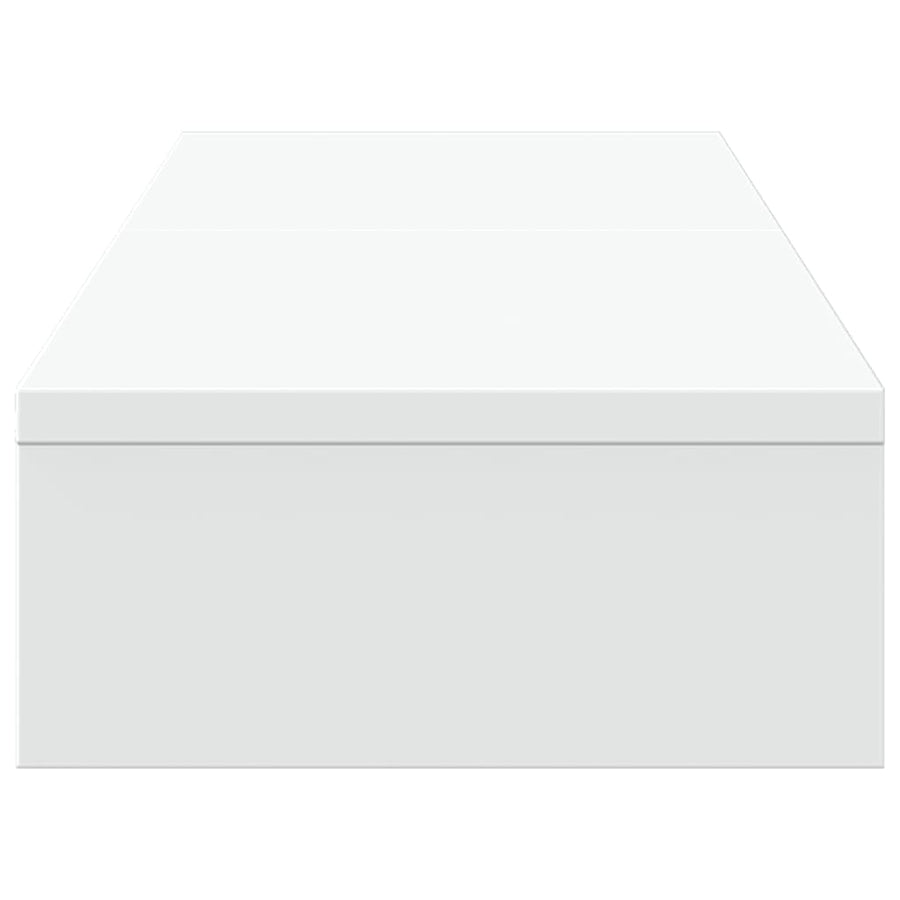 Monitorstandaard verstelbaar 80x24x10,5 cm bewerkt hout wit