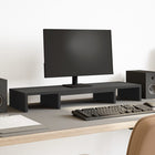 Monitorstandaard 80-120 cm bewerkt hout zwart