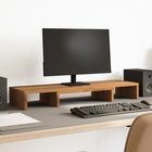 Monitor stand adjustable 80x24x10.5cm wood artisanal oak