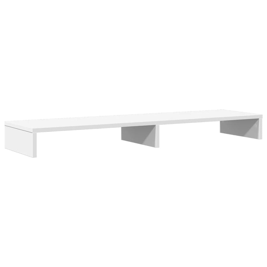 Monitorstandaard 100x27x10 cm bewerkt hout wit