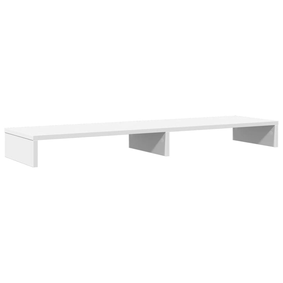 Monitorstandaard 100x27x10 cm bewerkt hout wit