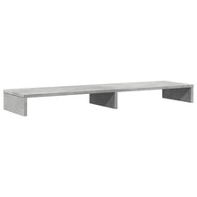 Monitorstandaard 100x27x10 cm bewerkt hout betongrijs