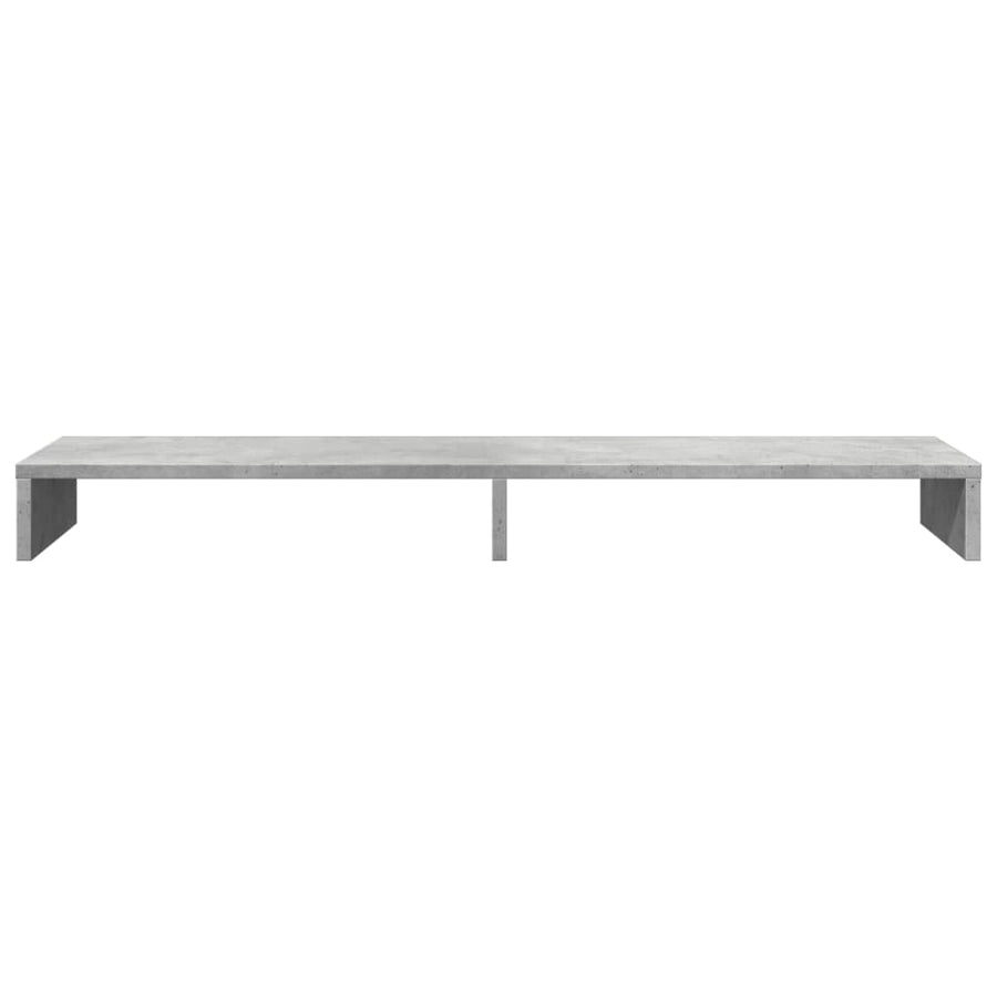 Monitorstandaard 100x27x10 cm bewerkt hout betongrijs