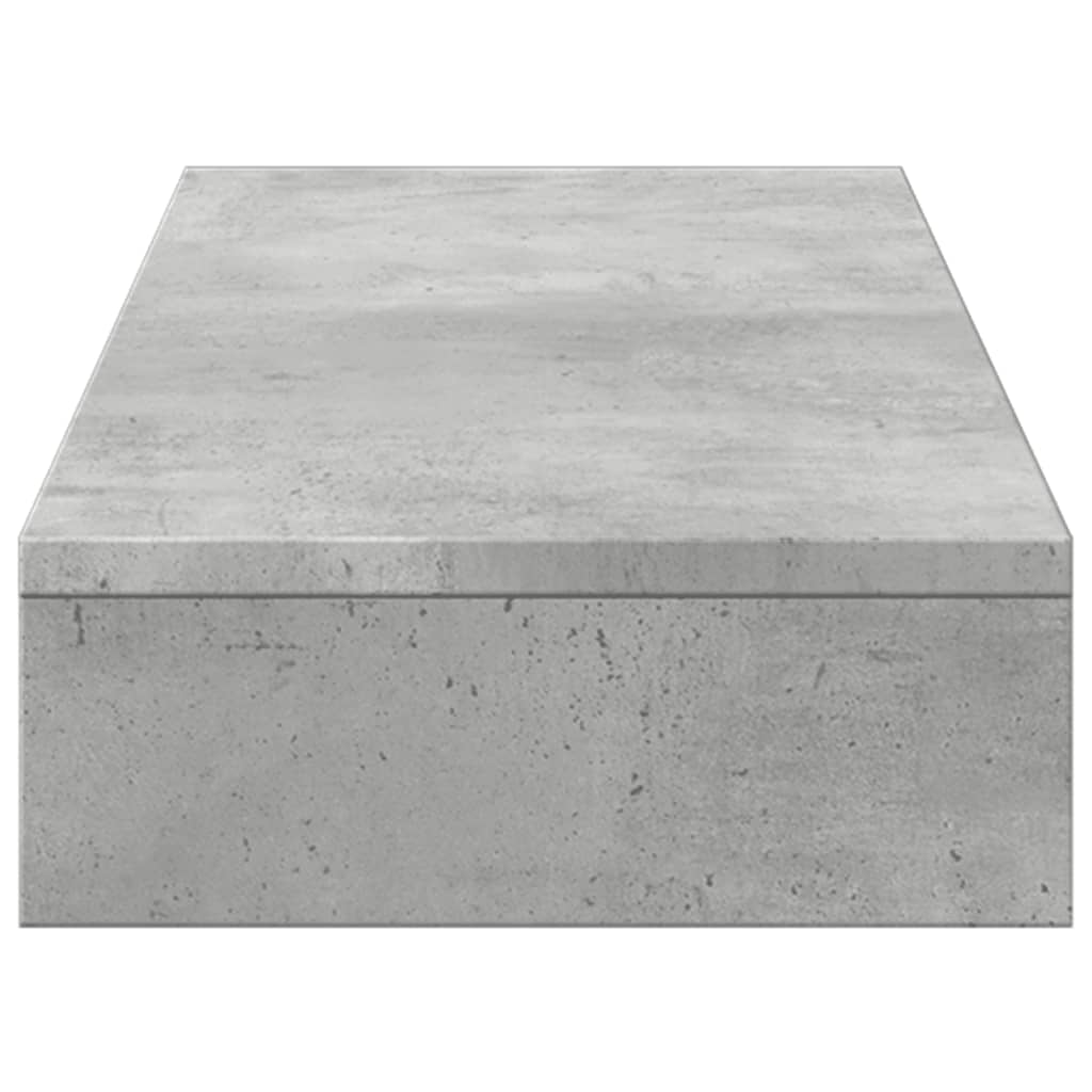 Monitorstandaard 100x27x10 cm bewerkt hout betongrijs