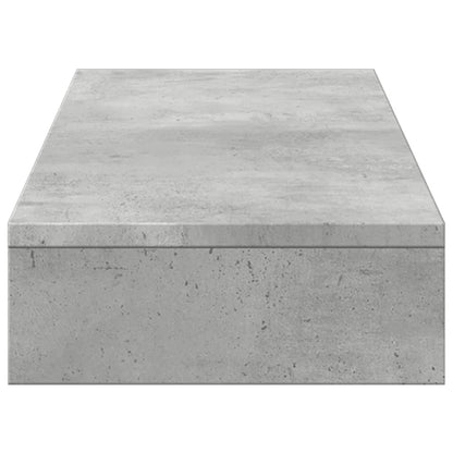 Monitorstandaard 100x27x10 cm bewerkt hout betongrijs