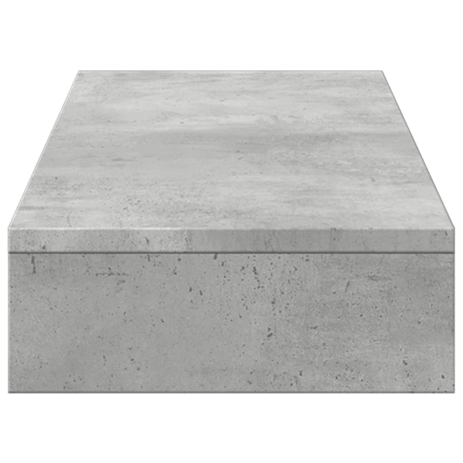 Monitorstandaard 100x27x10 cm bewerkt hout betongrijs