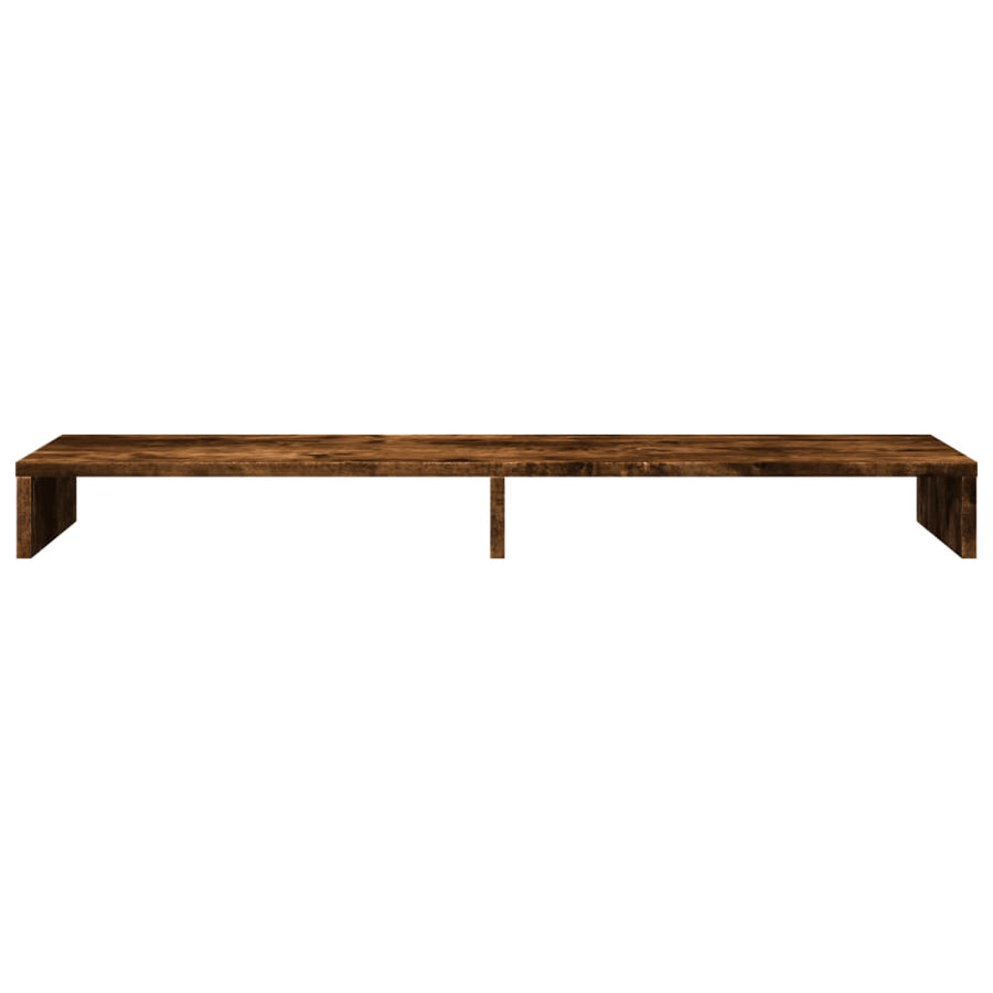 Monitorstandaard 100x27x10 cm bewerkt hout gerookt eikenkleurig