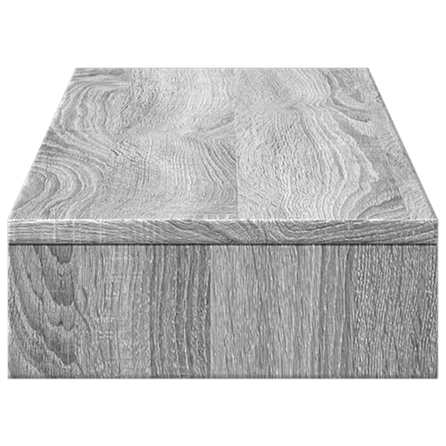 Monitorstandaard 100x27x10 cm bewerkt hout grijs sonoma eiken