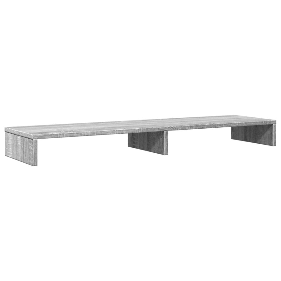 Monitorstandaard 100x27x10 cm bewerkt hout grijs sonoma eiken