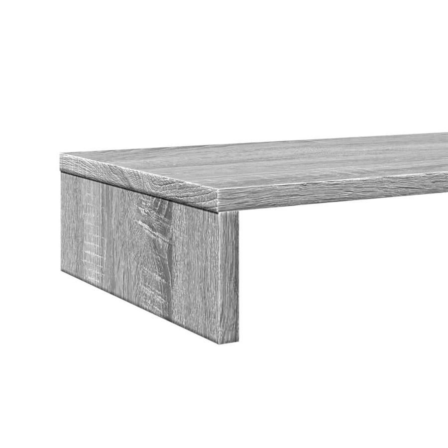 Monitorstandaard 100x27x10 cm bewerkt hout grijs sonoma eiken