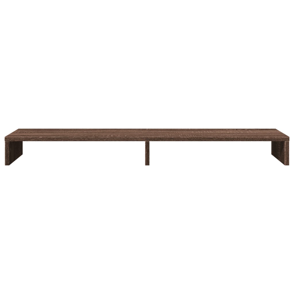 Monitorstandaard 100x27x10 cm bewerkt hout bruin eikenkleurig
