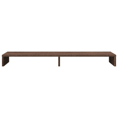 Monitorstandaard 100x27x10 cm bewerkt hout bruin eikenkleurig