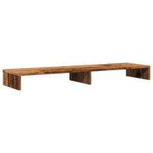 Monitorstandaard 100x27x10 cm bewerkt hout oud houtkleurig