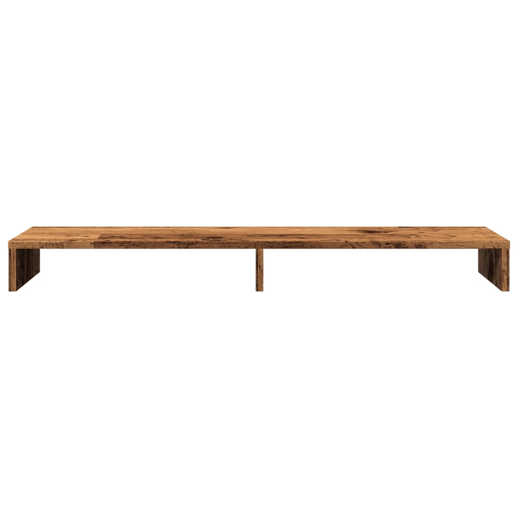 Monitorstandaard 100x27x10 cm bewerkt hout oud houtkleurig