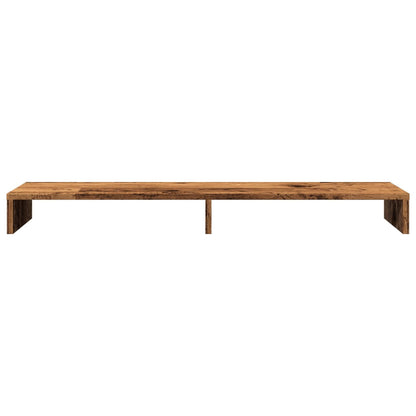 Monitorstandaard 100x27x10 cm bewerkt hout oud houtkleurig