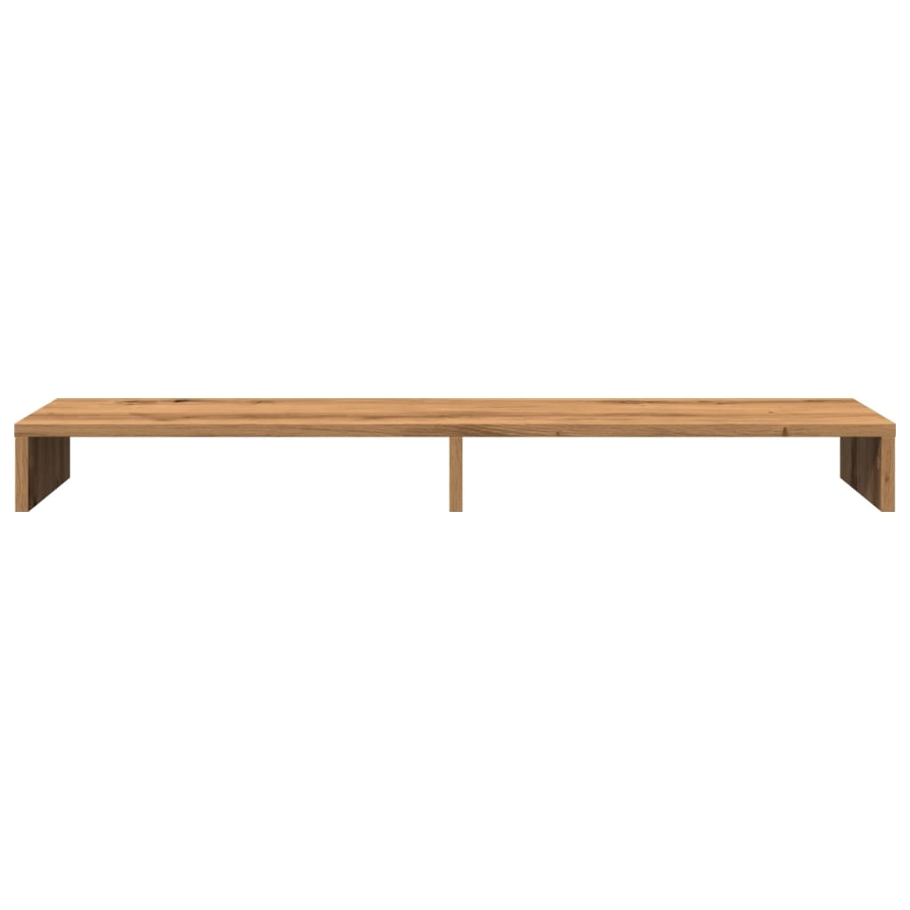 Monitorstandaard 100x27x10 cm bewerkt hout artisanaal eiken