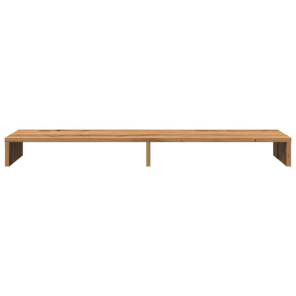 Monitorstandaard 100x27x10 cm bewerkt hout artisanaal eiken