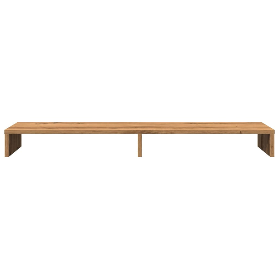 Monitorstandaard 100x27x10 cm bewerkt hout artisanaal eiken