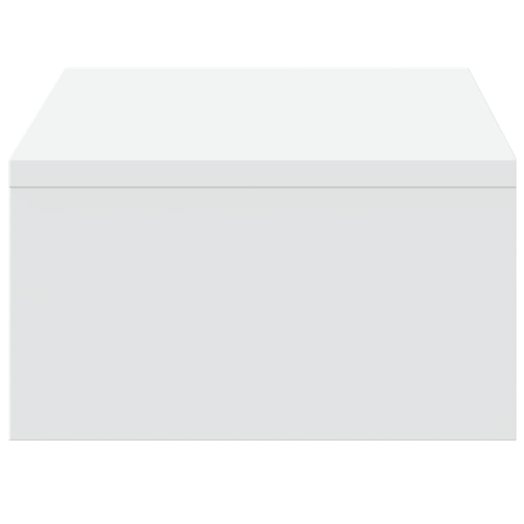 Monitorstandaard met lades 50x27x15 cm bewerkt hout wit