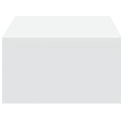 Monitorstandaard met lades 50x27x15 cm bewerkt hout wit