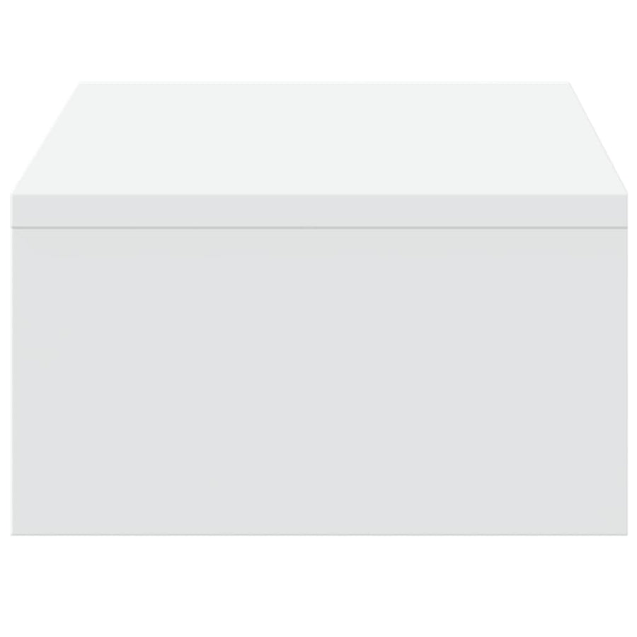 Monitorstandaard met lades 50x27x15 cm bewerkt hout wit