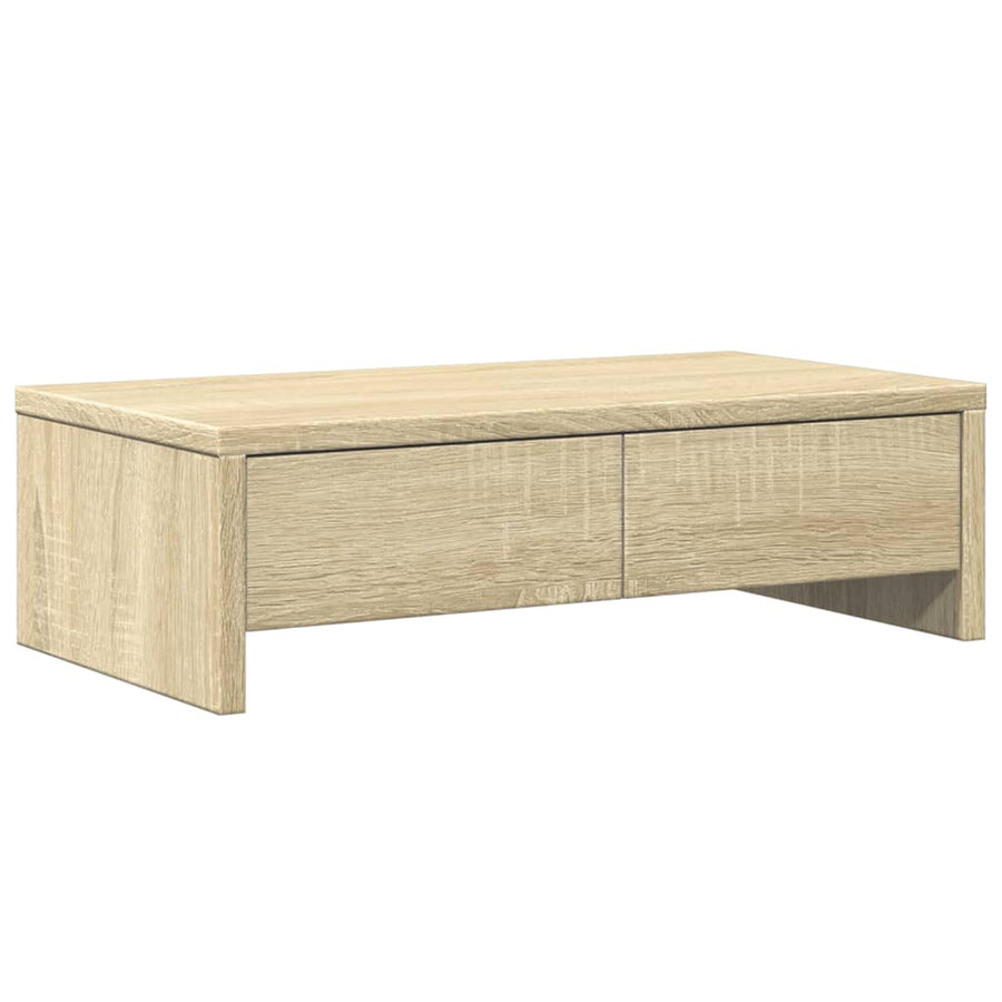 Monitorstandaard met lades 50x27x15 cm hout sonoma eikenkleur