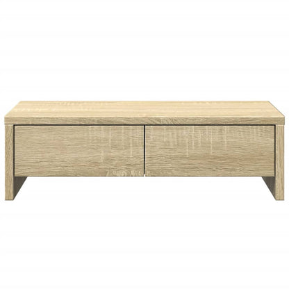 Monitorstandaard met lades 50x27x15 cm hout sonoma eikenkleur
