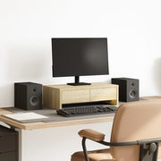 Monitorstandaard met lades 50x27x15 cm sonoma eiken