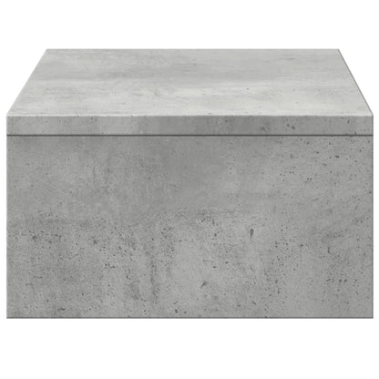 Monitorstandaard met lades 50x27x15 cm bewerkt hout betongrijs