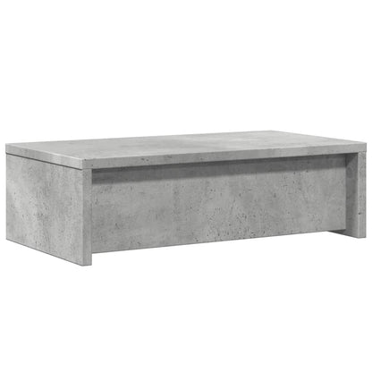 Monitorstandaard met lades 50x27x15 cm bewerkt hout betongrijs