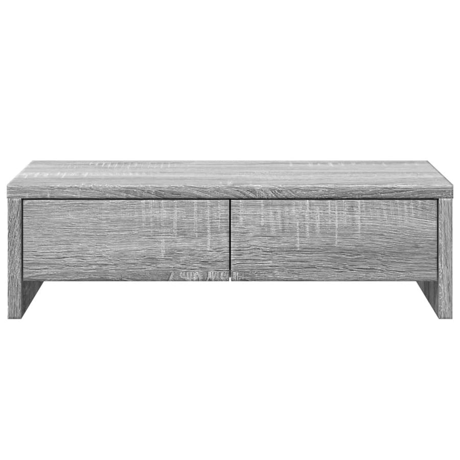 Monitorstandaard met lades 50x27x15 cm hout grijs sonoma eiken