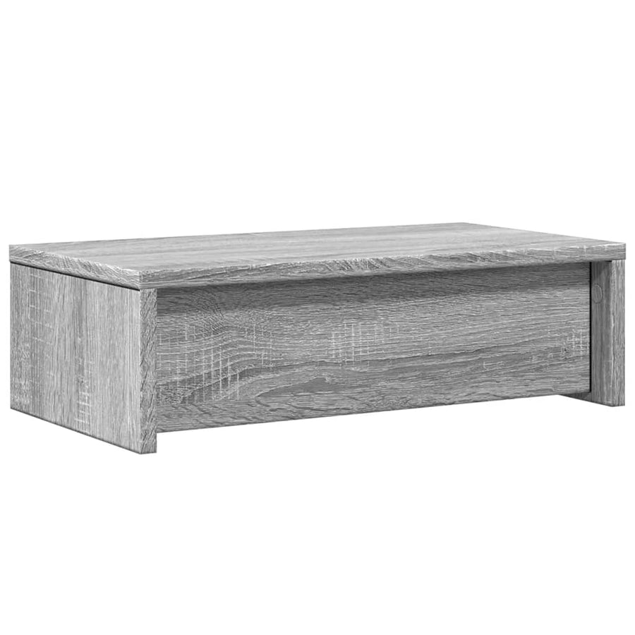 Monitorstandaard met lades 50x27x15 cm hout grijs sonoma eiken