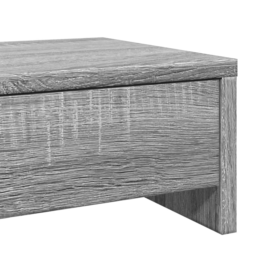 Monitorstandaard met lades 50x27x15 cm hout grijs sonoma eiken